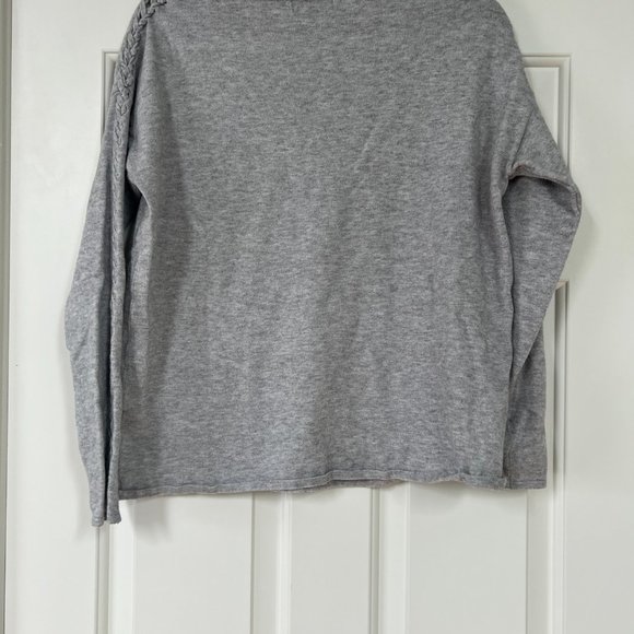 Colour Works Grey Pullover Sweater with braided detailing- LARGE - Picture 2 of 4